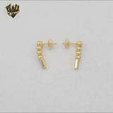 (1-1197-7) Pendientes colgantes de circonitas laminadas en oro - BGF