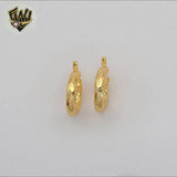 (1-2593-1) Laminado Oro - Aros Pequeños Tallados - BGO