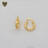 (1-2593-1) Laminado Oro - Aros Pequeños Tallados - BGO