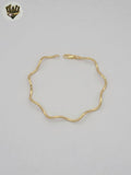 (1-4090-2) Laminado de oro - Brazaletes ondulados de 2 mm - BGF