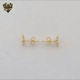 (1-1140-4) Gold Laminate -  Flower Stud Earrings - BGF