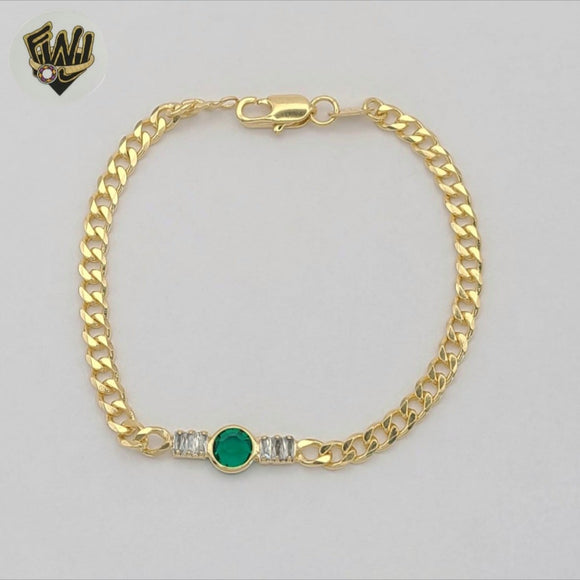 (1-0764) Gold Laminate - 4mm Curb Link Bracelet - BGF