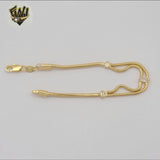 (1-0510-1) Laminado de oro - Brazalete de eslabones de circonio de 2 mm - BGF