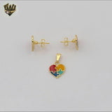 (1-6017) Gold Laminate - Colorful Mini Heart Set - BGF