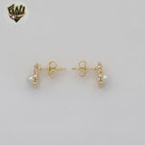 (1-1150) Gold Laminate - Teddy Bear Studs Earrings - BGF