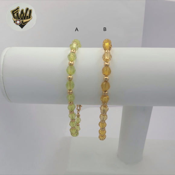 (1-3901-D) Gold Laminate - 5.5mm Beads Bracelet - 7.5