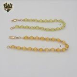 (1-3901-D) Gold Laminate - 5.5mm Beads Bracelet - 7.5" - BGF