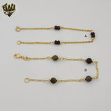 (1-3901-E) Gold Laminate - Beads Bracelet - 7.5" - BGF