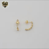 (1-2941) Pendientes de circonitas laminadas en oro - BGF