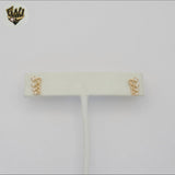 (1-1145-2) Gold Laminate - Zircon Stud Earrings - BGF