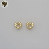 (1-2528-3) Gold Laminate - Double Heart Hoops - BGO