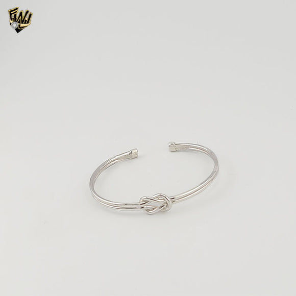 (2-0638) 925 Sterling Silver - 3.5mm Knot Open Bangle - 2.5