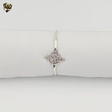 (2-0662) 925 Sterling Silver - Witch Knot Open Bangle - 2.5"