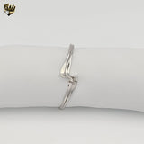 (2-0683) 925 Sterling Silver - 4.5mm Open Bangle - 2.5"