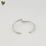 (2-0683) 925 Sterling Silver - 4.5mm Open Bangle - 2.5"