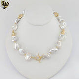 (MSET-35) Gold Laminate - Mallorca Pearls Necklace
