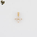 (1-2078-3) Gold Laminate - Zircon Flower Pendant - BGF