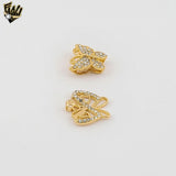 (1-2461) Gold Laminate- Butterflies Pendants - BGO