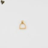 (1-2202-2) Gold Laminate -  Horse stirrup Pendant - BGF