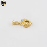 (1-2372-1) Gold Laminate - Heart Padlock Pendant - BGF