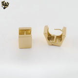(1-2955-5) Gold Laminate - Chunky Square Hoops- BGF