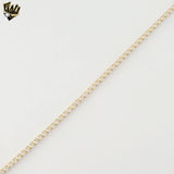 (1-0507-1) Gold Laminate - 3mm Tennis Tear drop Bracelet - BGF - 6"