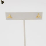 (1-1162-7) Gold Laminate - Whale Tail Stud Earrings.
