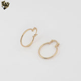 (1-2536-1) Laminado Oro - Aros Pequeños Tallados - BGF