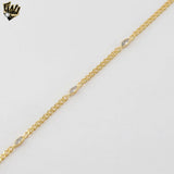 (1-6057) Collar tricolor laminado en oro - BGF