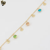 (1-0550) Gold Laminate - Multicolor Charms Bracelet - BGF