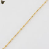 (1-1582) Gold Laminate - 2mm Curb Link Balls Chain - BGF