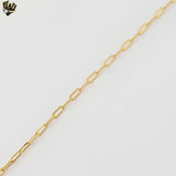 (1-1836) Gold Laminate - 2mm Paper Clip Link Chain - BGF