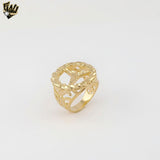 (1-3167-3) Gold Laminate -  Car Brand Symbol Men Ring - BGO