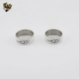 (4-0025-1) Stainless Steel - White Ring.