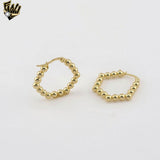 (4-2242-1) Stainless Steel - Geometric Balls Hoops.