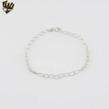 (2-66085) 925 Sterling Silver - 4mm Alternative Oval Chain / Bracelet.