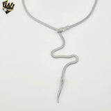 (4-7065) Stainless Steel - Adjustable Flat Snake Necklace.