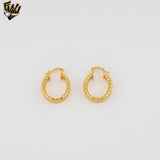 (1-2608-2) Gold Laminate - Carved Hoops - BGO