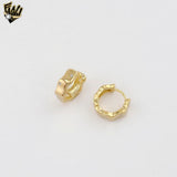 (1-2933-7) Gold Laminate - Chunky Wavy Hoops - BGF