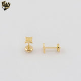 (1-1150-3) Gold Laminate - Mini North Star Stud Earrings - BGF