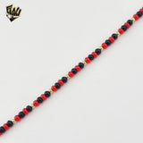(1-0690) Gold Laminate - 4mm Elegua Beads Bracelets - BGF