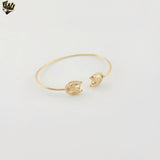 (1-4072-2) Gold Laminate - Horse Open Bangle - BGF