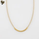 (1-6281-1) Gold Laminate - Zircon Curb Link Necklace - BGF - 15.5"