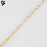 (1-1518-1) Gold Laminate - 6mm Heart Link Chain - BGF
