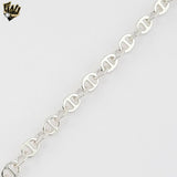 (2-0372) 925 Sterling Silver - 6mm Flat Mariner Bracelet - 7.5"