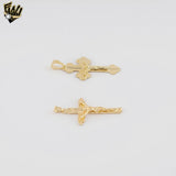 (1-2241-2) Gold Laminate - Cross Pendants - BGF
