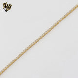 (1-0496) Gold Laminate - 2mm Tennis Bracelet - BGF- 6.5"