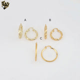 (1-2700) Gold Laminate Hoops - BGO