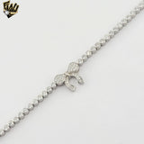 (2-0430) Pulsera de Plata de Ley 925 - Lazo de Circonitas.