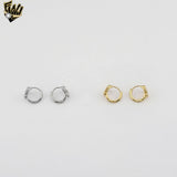 (4-2227) Stainless Steel - Zircon Flower Huggies.